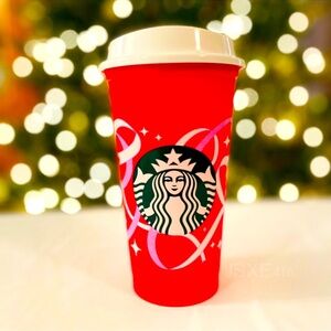 STARBUCKS 2021 RED REUSABLE CUP DAY HOLIDAY TRAVEL MUG HTF NEW